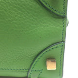 Celine Micro Luggage Tote Green Leather