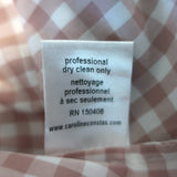 Caroline Constas Appolonia Off-Shoulder Gingham Top Blush/White Size Extra Small