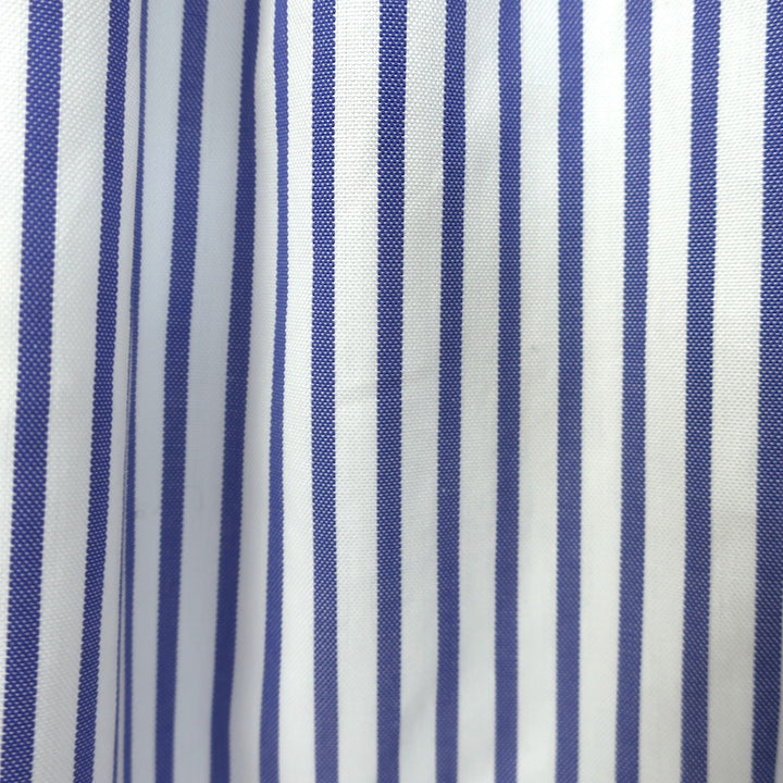 Caroline Constas Apollonia Striped Mini Dress Blue/White Cotton Size Extra Small