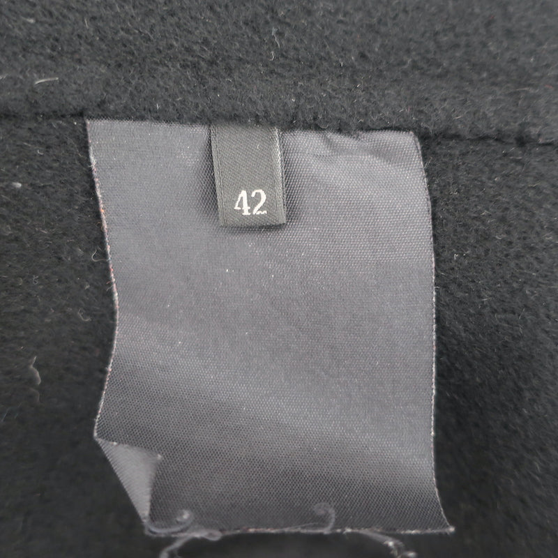 Prada Jacket Black Felt Size 42 Single Breasted Blazer