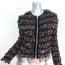 Givenchy Ruched Tulle Jacket Black/Multi Floral Print Size 44