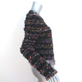 Givenchy Ruched Tulle Jacket Black/Multi Floral Print Size 44