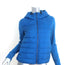 Theory Combo Hooded Down Puffer Jacket Blue Size Petite