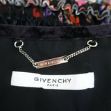 Givenchy Ruched Tulle Jacket Black/Multi Floral Print Size 44