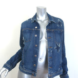 L'Agence Celine Star Slim Fit Jean Jacket Classic Dark Denim Size Medium