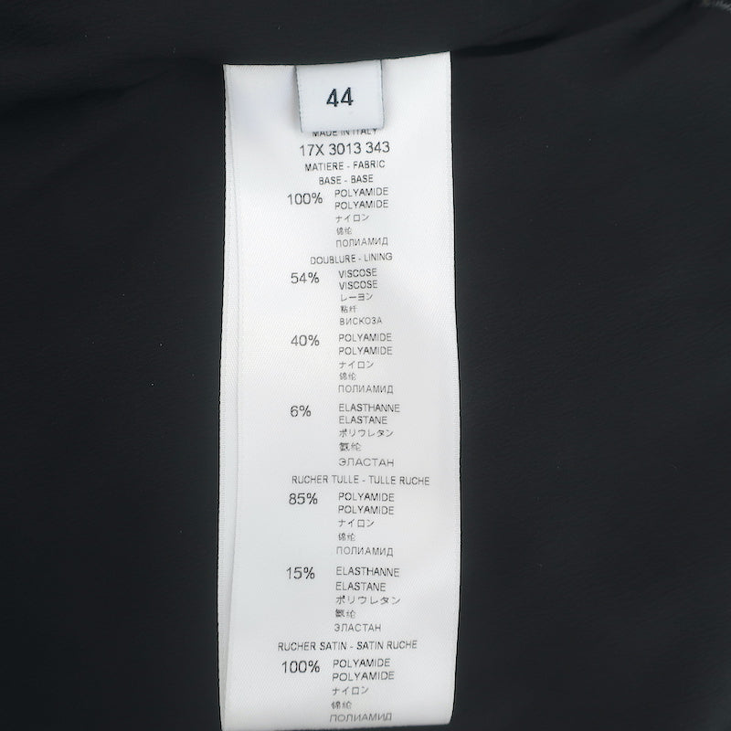 Givenchy Ruched Tulle Jacket Black/Multi Floral Print Size 44