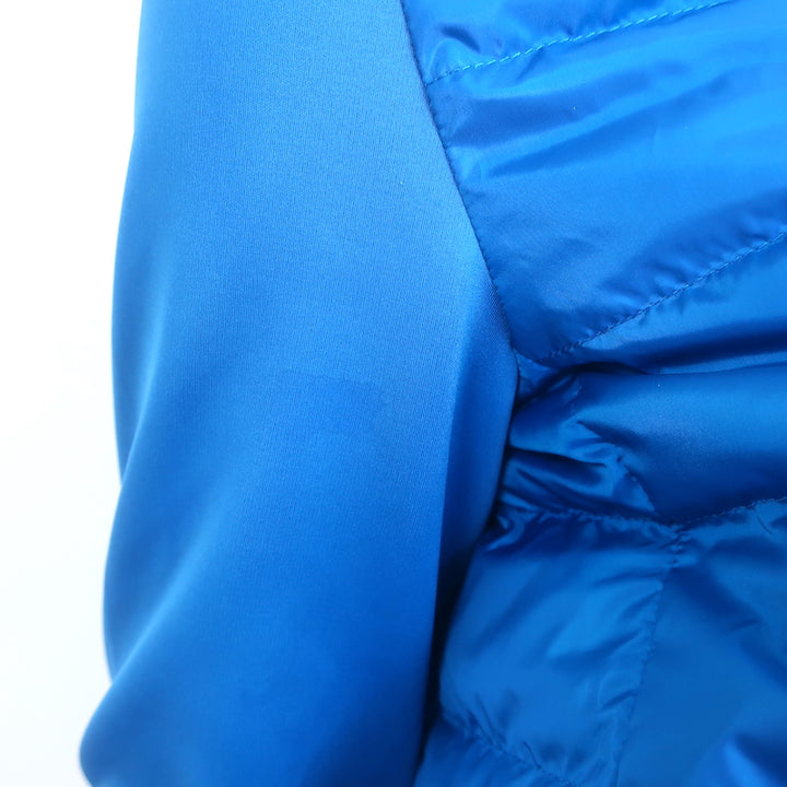 Theory Combo Hooded Down Puffer Jacket Blue Size Petite