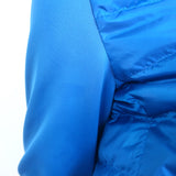 Theory Combo Hooded Down Puffer Jacket Blue Size Petite