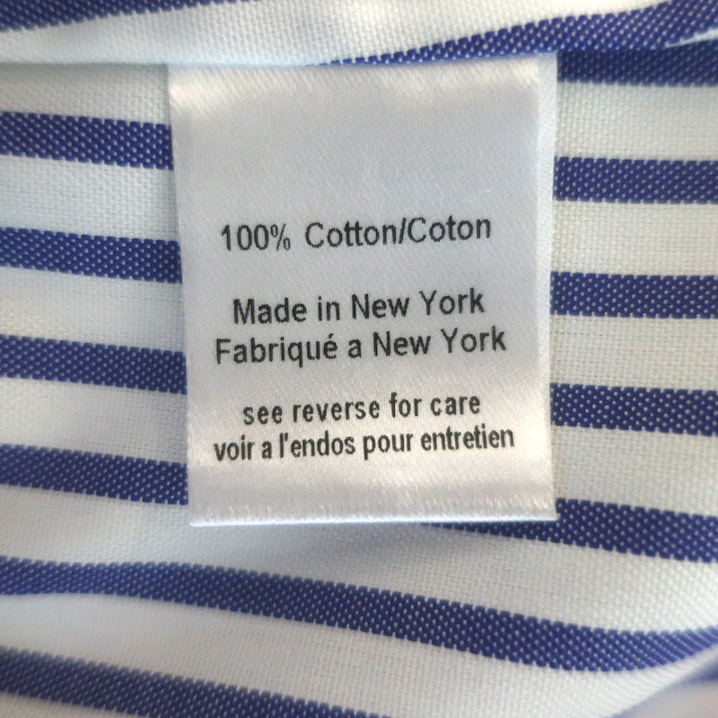 Caroline Constas Apollonia Striped Mini Dress Blue/White Cotton Size Extra Small