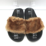 Givenchy Mink Pool Slides Brown Size 39.5 Slip-On Flat Sandals
