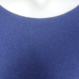 Oscar de la Renta Belted Fit & Flare Dress Blue/White Speckled Knit Size Large