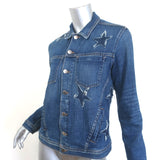L'Agence Celine Star Slim Fit Jean Jacket Classic Dark Denim Size Medium