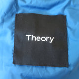 Theory Combo Hooded Down Puffer Jacket Blue Size Petite