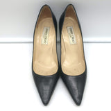 Jimmy Choo Pumps Black Leather Size 37 Pointed Toe Heels