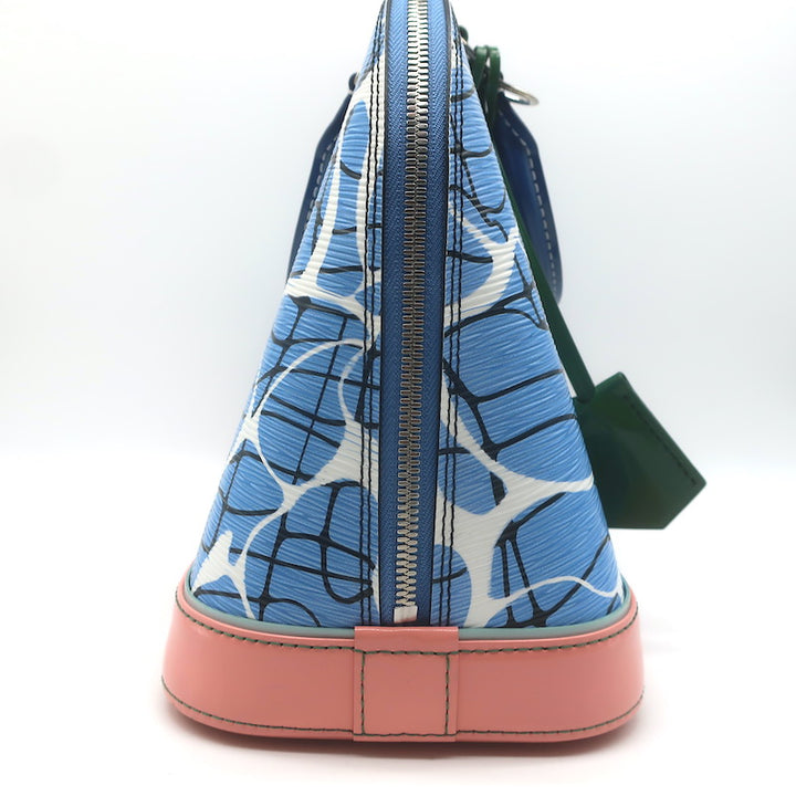 Louis Vuitton Limited Edition Alma PM Bag Aqua Print Epi Leather