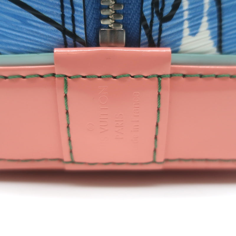 Louis Vuitton Limited Edition Alma PM Bag Aqua Print Epi Leather
