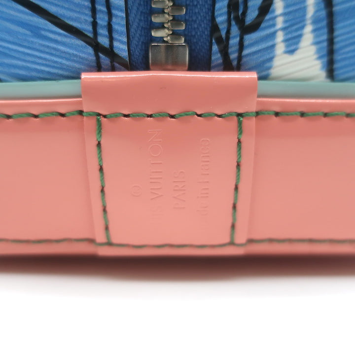 Louis Vuitton Limited Edition Alma PM Bag Aqua Print Epi Leather