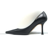 Jimmy Choo Pumps Black Leather Size 37 Pointed Toe Heels