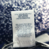 Oscar de la Renta Belted Fit & Flare Dress Blue/White Speckled Knit Size Large