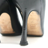 Jimmy Choo Pumps Black Leather Size 37 Pointed Toe Heels
