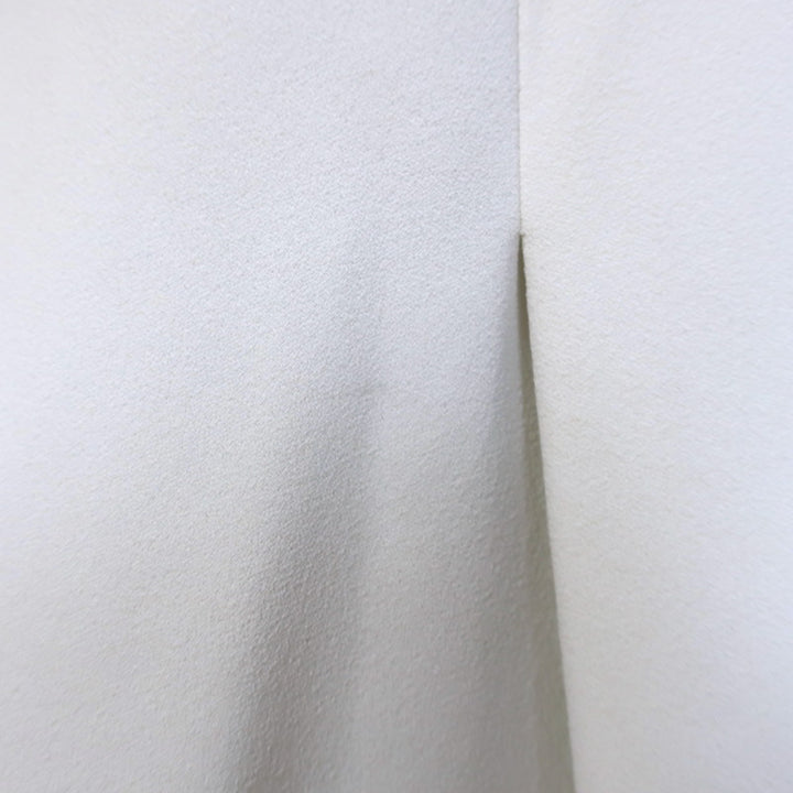 Victoria Beckham Sleeveless Flared Midi Dress Cream Crepe Size US 2