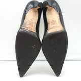 Jimmy Choo Pumps Black Leather Size 37 Pointed Toe Heels