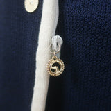 St. John Collection Zip-Up Jacket & Tank Top Set Navy Santana Knit Size 4/Small