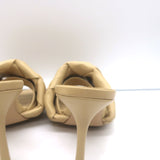 Bottega Veneta Lido Mule Sandals Beige Intrecciato Leather Size 37.5 NEW