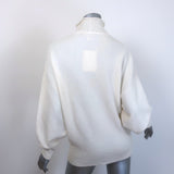 A.L.C. Jensen cutout turtleneck sweater, alabaster alpaca-blend, size Small — pre-owned luxury piece