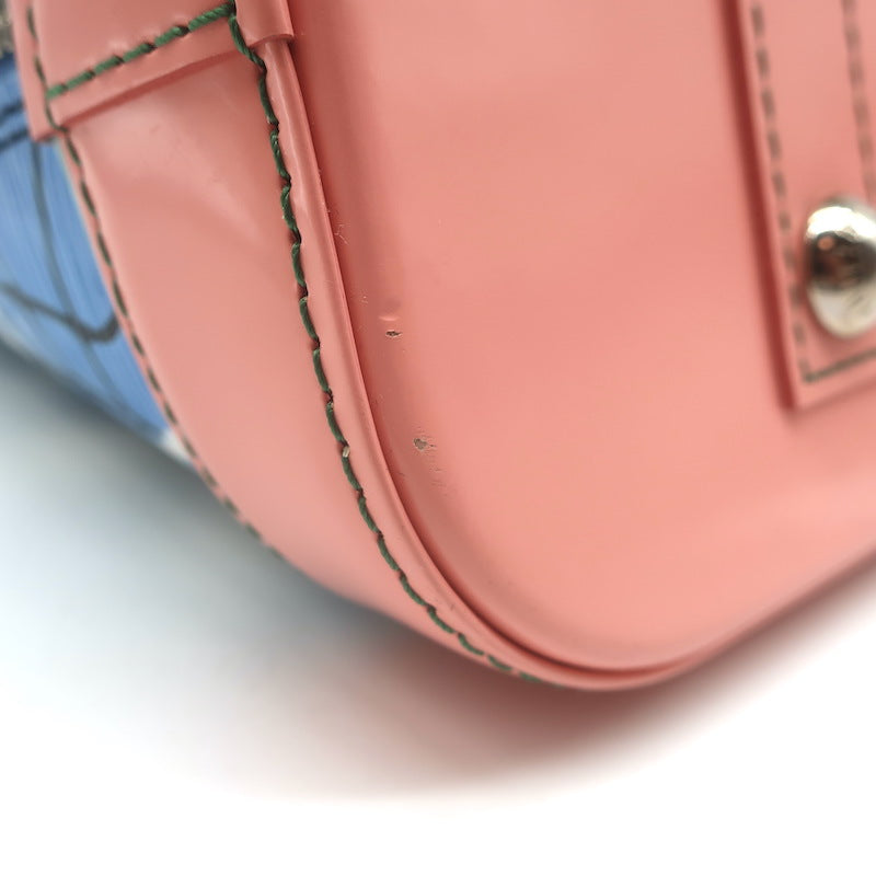 Louis Vuitton Limited Edition Alma PM Bag Aqua Print Epi Leather