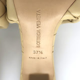 Bottega Veneta Lido Mule Sandals Beige Intrecciato Leather Size 37.5 NEW