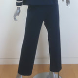 St. John Basics Pleated Santana Knit Pants Navy Size 6