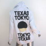 FREECITY Texas Tokyo Zip-Up Hoodie Sweatshirt Off-White Size 3