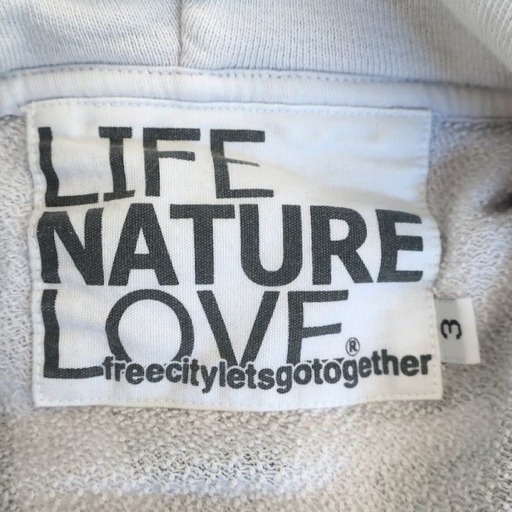 FREECITY Texas Tokyo Zip-Up Hoodie Sweatshirt Off-White Size 3