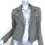 IRO Ashville Leather Motorcycle Jacket Gray Size 34