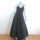 Ieena for Mac Duggal V-Neck Ball Gown Black Crepe Size 0