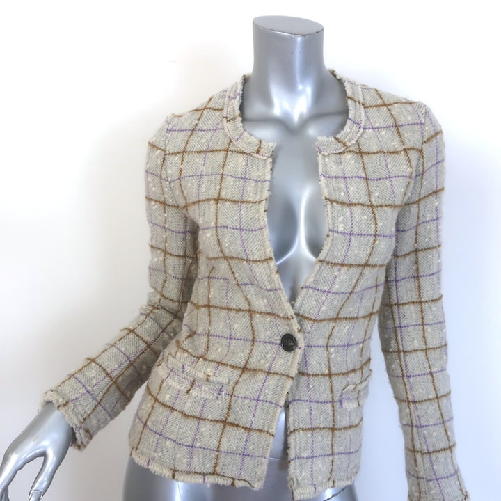 Isabel Marant Etoile Lyra Windowpane Check Jacket 