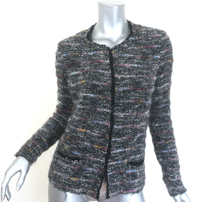 Isabel Marant Etoile metallic boucle tweed jacket in black/multi - authentic pre-owned, gently worn luxury piece