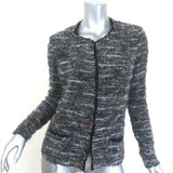 Isabel Marant Etoile metallic boucle tweed jacket in black/multi - authentic pre-owned, gently worn luxury piece