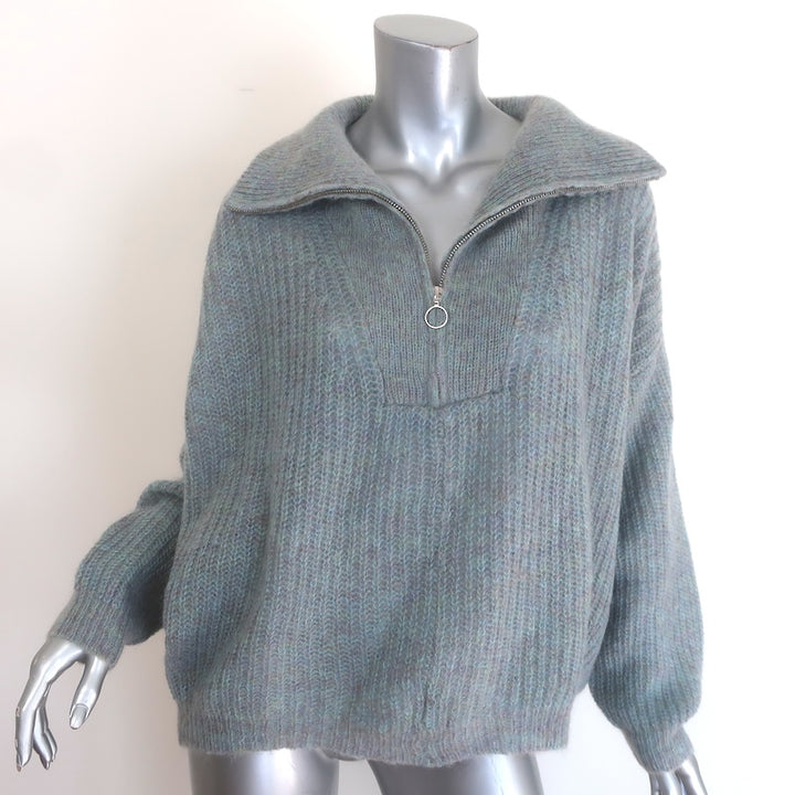 Isabel Marant Etoile Myclan Ribbed Half-Zip Sweater 