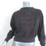 Isabel Marant Etoile Odilon Embroidered Logo Sweatshirt Washed Black Size 34