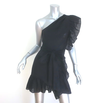 Isabel Marant Etoile Teller Ruffled One-Shoulder Mini Dress