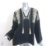 Isabel Marant Etoile Vince Embroidered Tassel Top