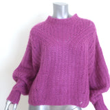 Isabel Marant Inko Sweater Magenta Mohair-Blend Ribbed Knit Size 40