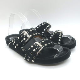 Isabel Marant Lennyo Grommet Studded Slide Sandals