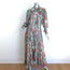 Isabel Marant Nalisma Metallic Floral Fil Coupe Tie-Neck Maxi Dress Size 36