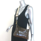 Isabel Marant Nessah Logo-Strap Crossbody Bag Olive Brown Leather