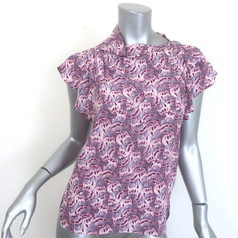Isabel Marant Valency Asymmetric Blouse Mauve 