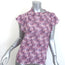 Isabel Marant Valency Asymmetric Blouse Mauve Printed Stretch Silk Size 34