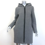 J.Crew Stadium Cloth Colorblock Hooded Coat Gray